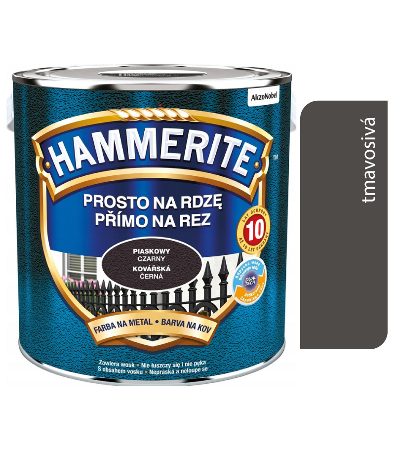 Ham priamo na hrdzu kováčska farba tmavosivá 0