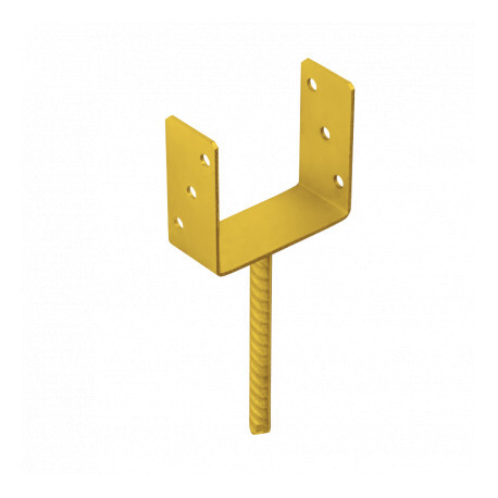 Domax 140U ZNZ Pätka stĺpiku 141x120x60x4.0mm žltý zinok