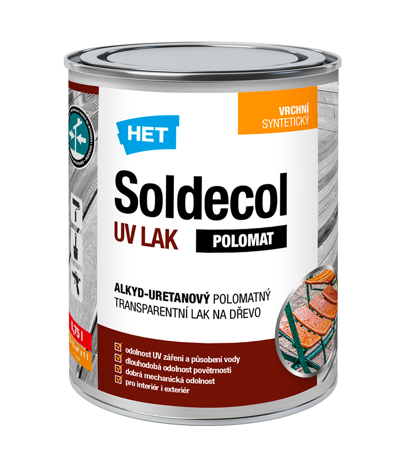 Het Soldecol UV lak polomat 0.75l