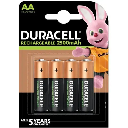 Batéria nabíjacia NiMH Duracell 2500mAh LR6/AA 4ks/bal
