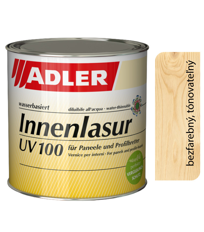Adler Vivido Interior-Lasur UV 100 Farblos tönbar 2.5l