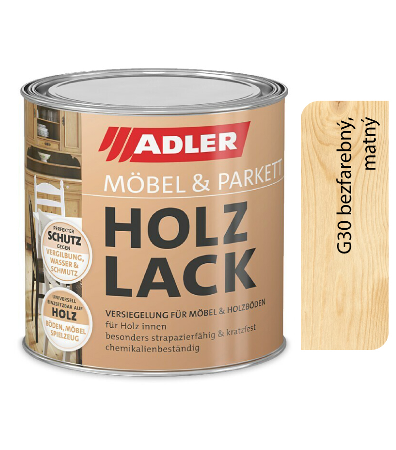 Adler Vivido Holzlack Farblos Matt G30 2.5l