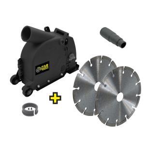 Fartools odsávací kryt na uhlovú brúsku 125mm + 2ks rezné kotúče