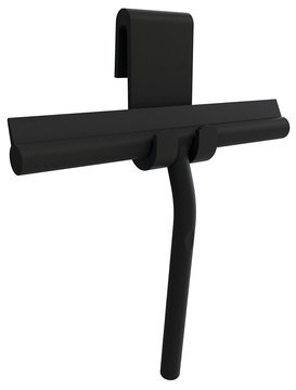 Stierka do sprchy vrátane uchytenia čierna mat 72825.21