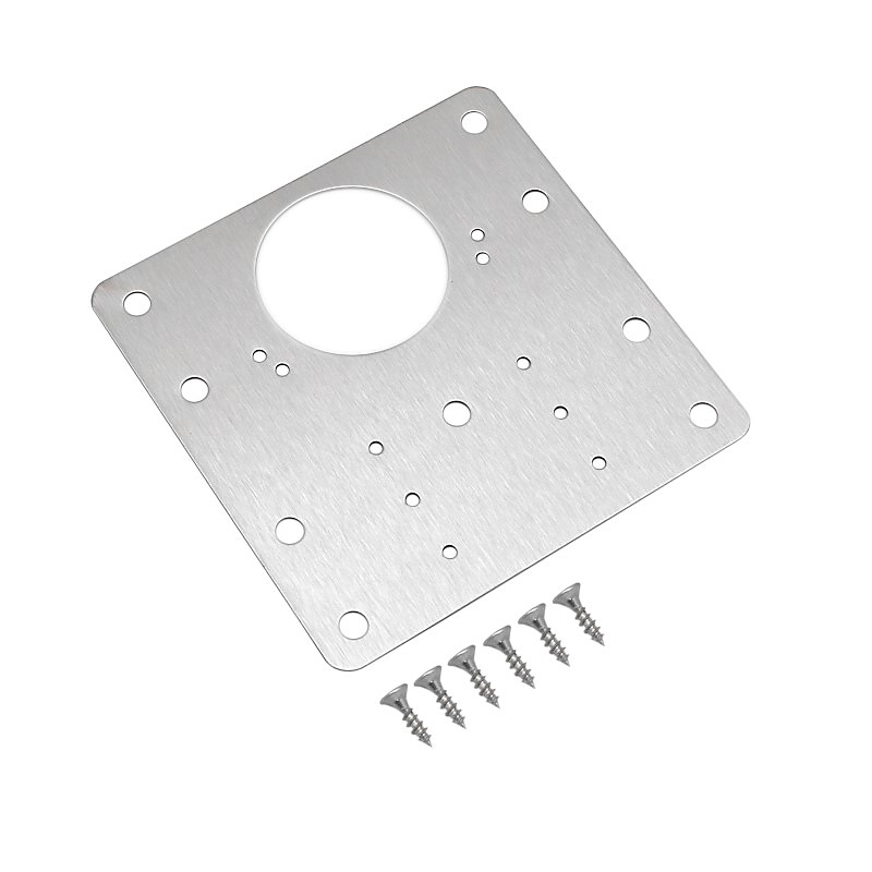 Sada na opravu nábytkových závesov 90x90mm nerez