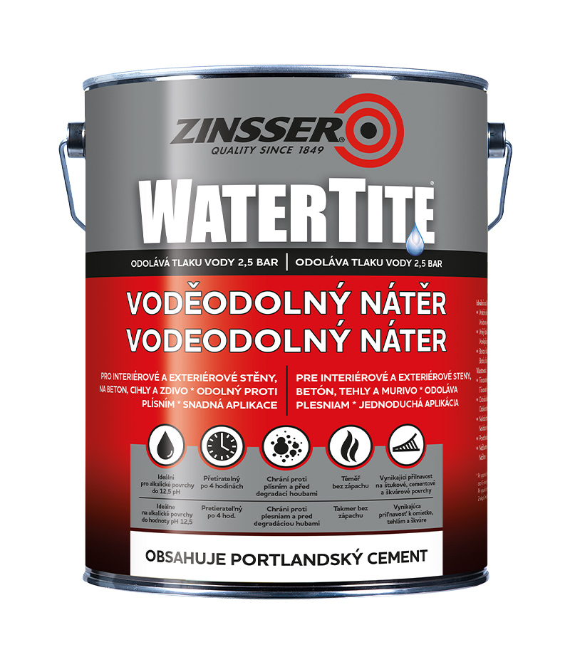 Zinsser Watertite 5L - vodeodolný náter až do tlaku 2