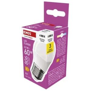 Žiarovka Led Classic Mini Globe 6.5W(60W)E27 806lm neutrálna biela