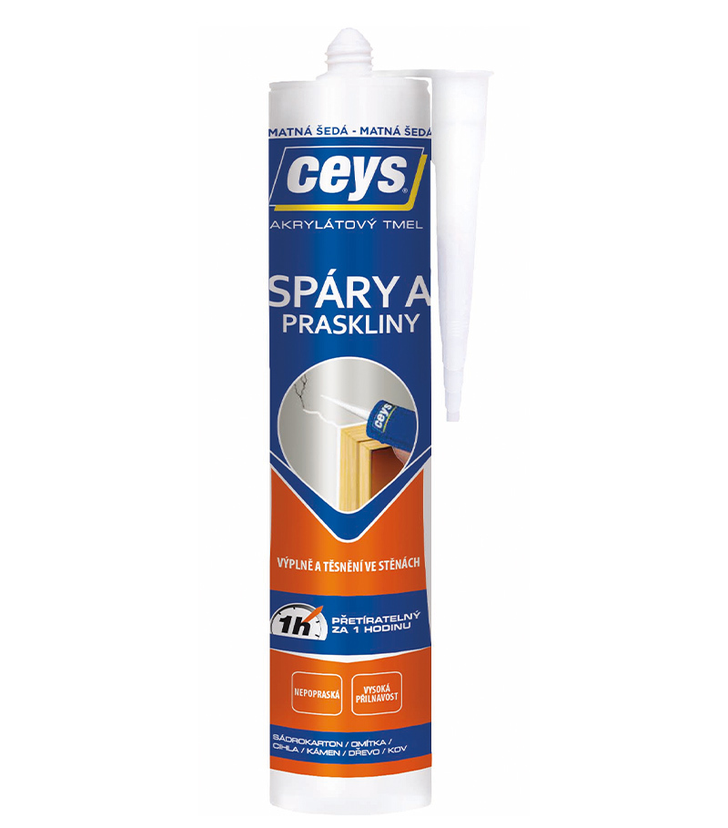Ceys Akryl špáry a praskliny šedý 280ml