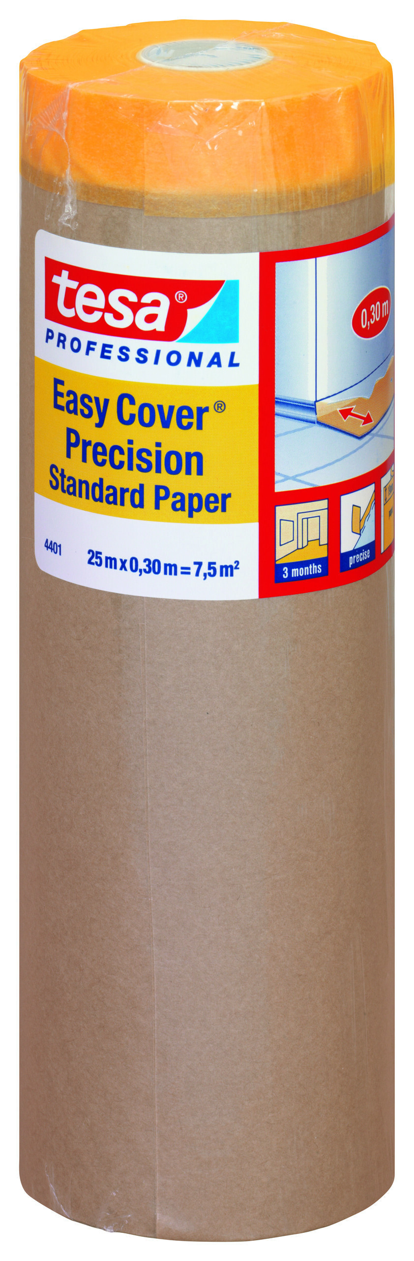 Tesa Easy Cover 4401 zakryvací papier s páskou 25mx300mm