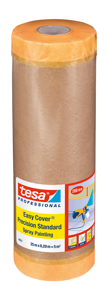 Tesa Easy Cover 4451 zakrývací papier s páskou 25mx200mm na sprejové striekanie