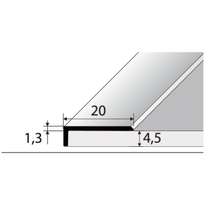 Profil schodový C33 Inox samolepiaci 2.7m
