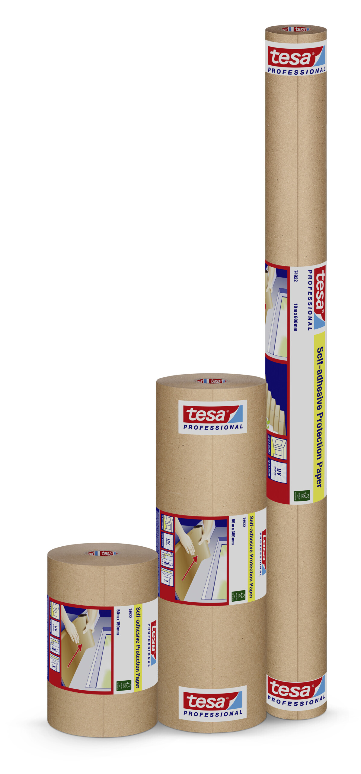 Tesa 74922 Samolepiaci ochranný papier 10mx600mm
