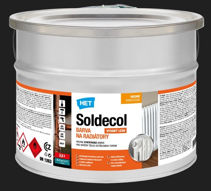 Soldecol farba na radiator Biela 0.6l