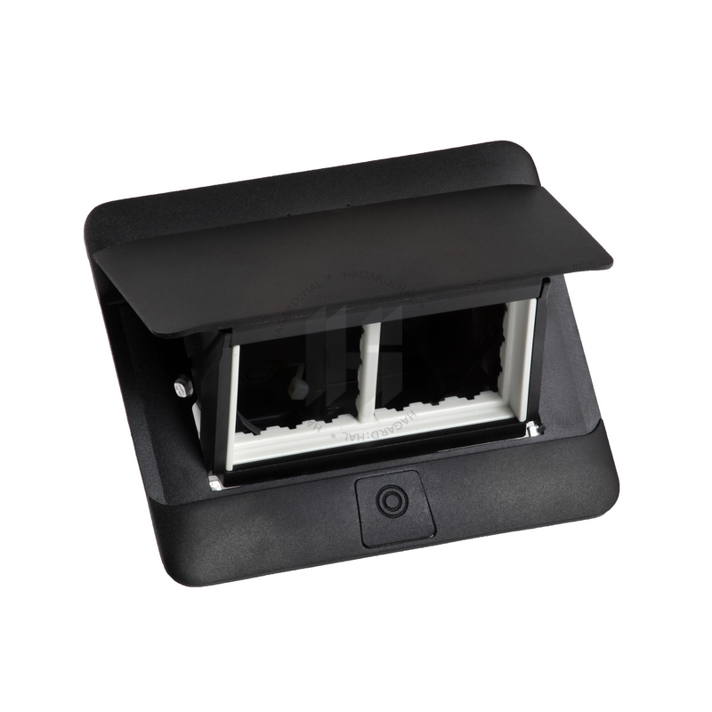 Zásuvka stolová POP-UP 654002 4M výklopná čierna matná