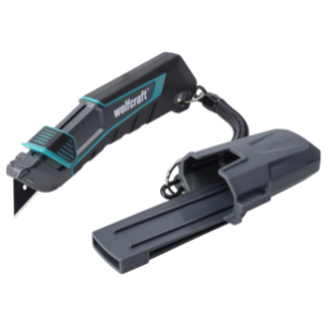 Wolfcraft Nôž s trapézovou čepeľou PRO SAFETY s puzdrom