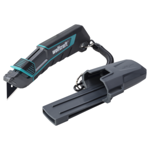 Wolfcraft Nôž s trapézovou čepeľou PRO SAFETY s puzdrom
