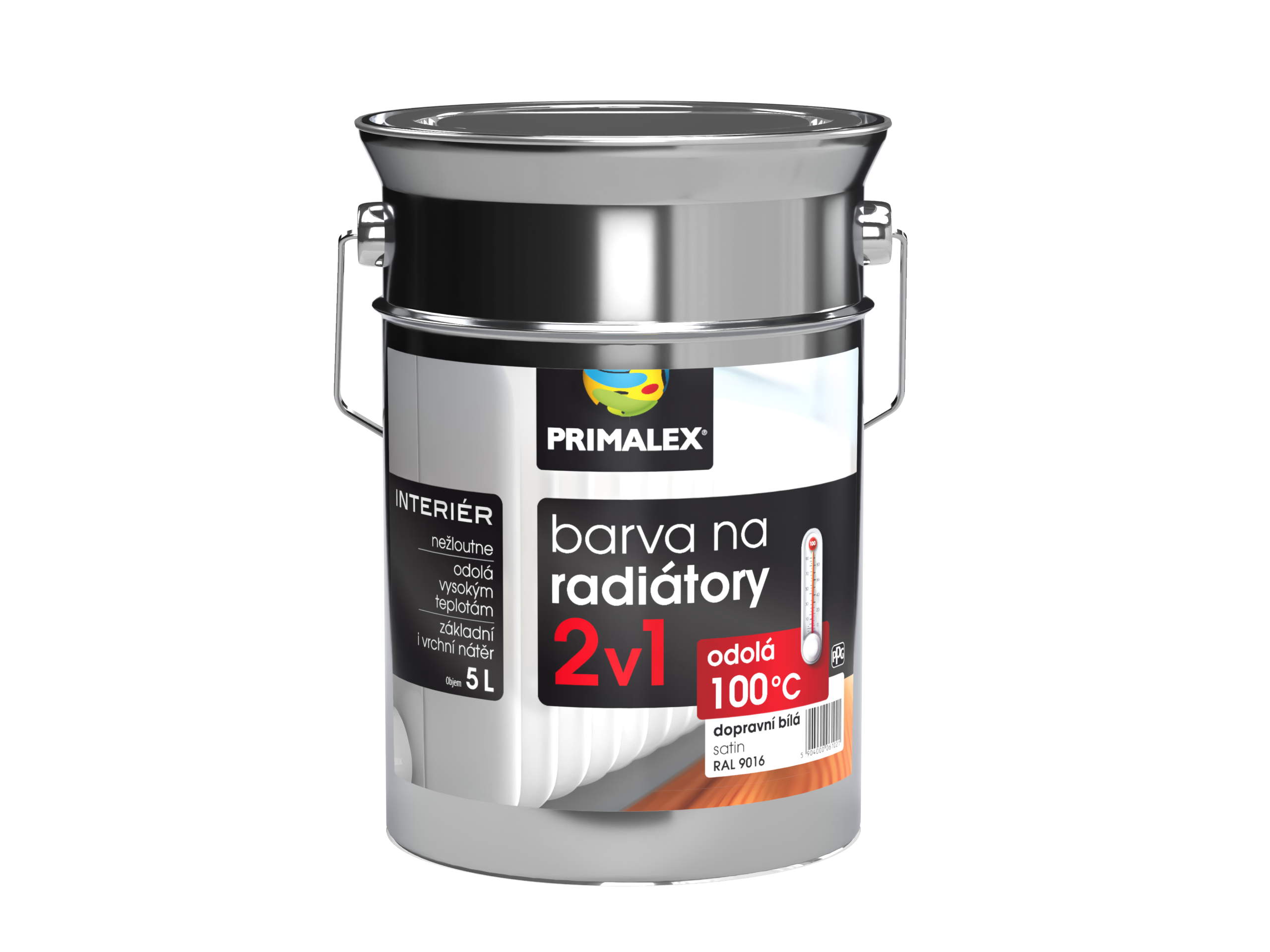 Primalex Radiátor 2v1 biela LESK 5l