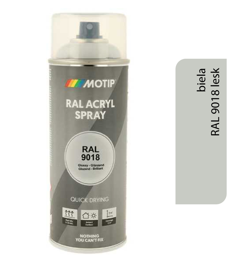 Motip Acryl RAL9018 lesk 400ml