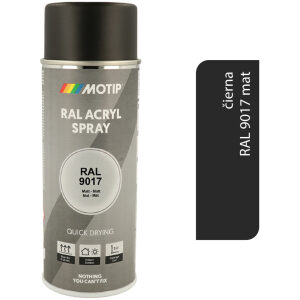 Motip Acryl RAL9017 mat 400ml