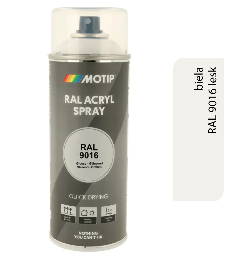 Motip Acryl RAL9016 lesk 400ml