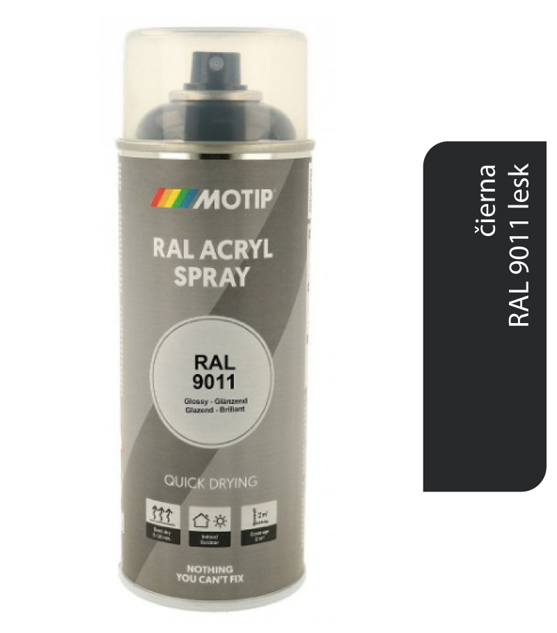 Motip Acryl RAL9011 lesk 400ml