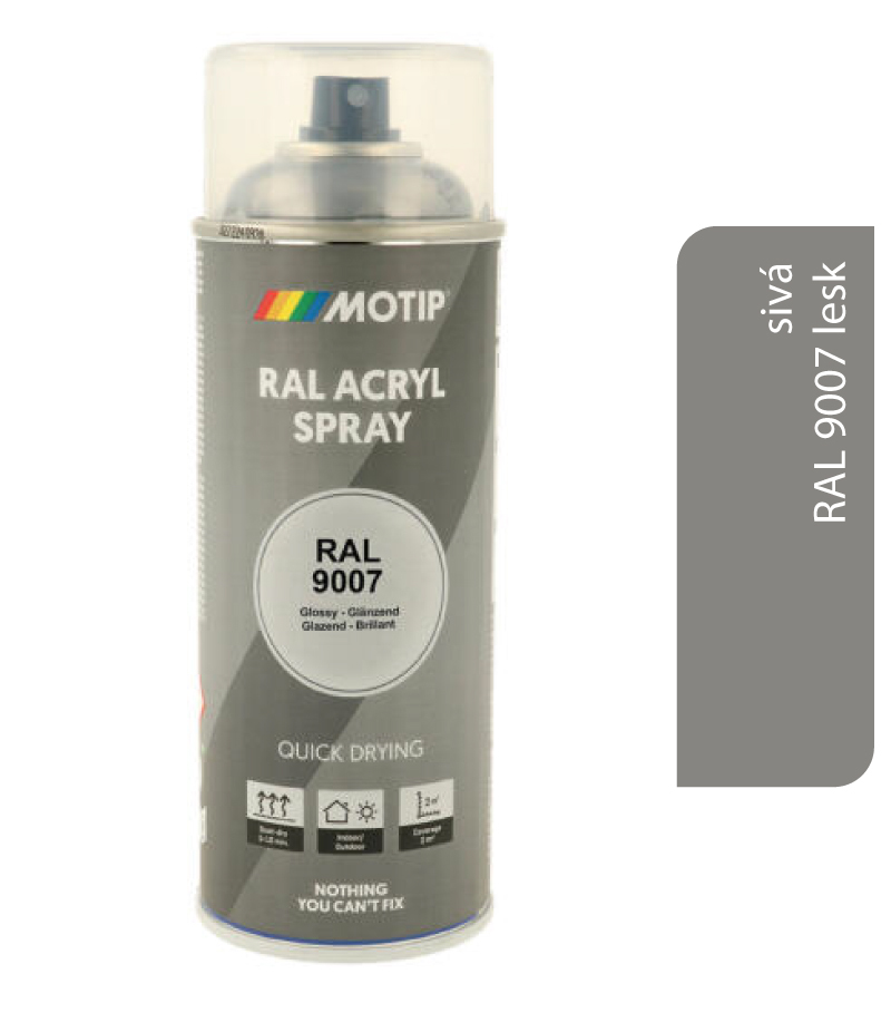 Motip Acryl RAL9007 lesk 400ml