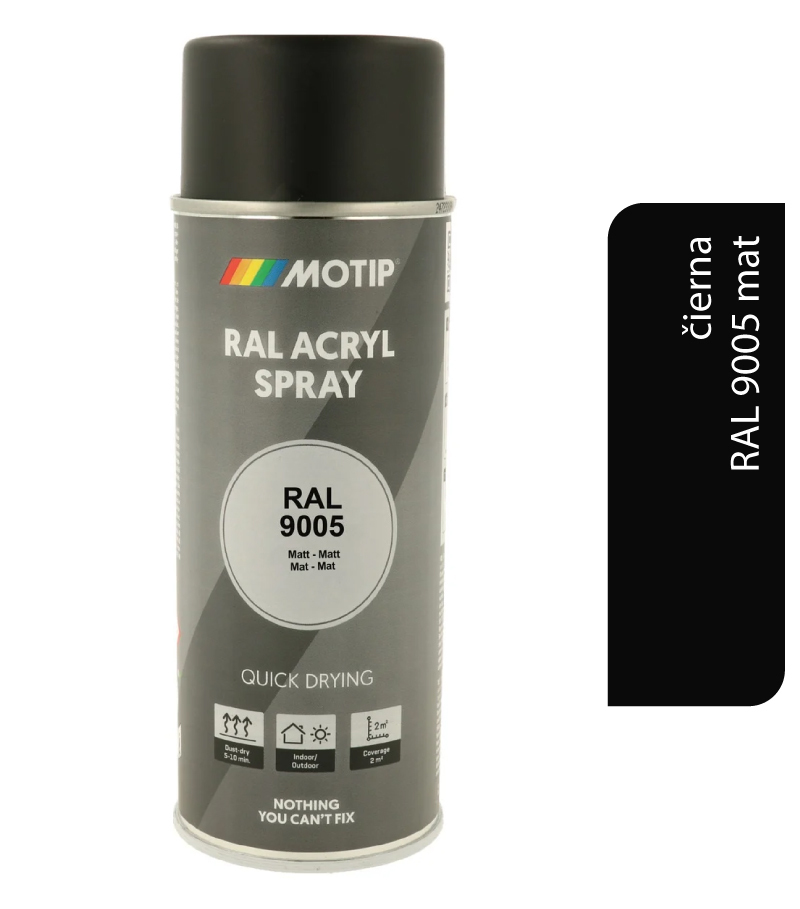 Motip Acryl RAL9005 mat 400ml