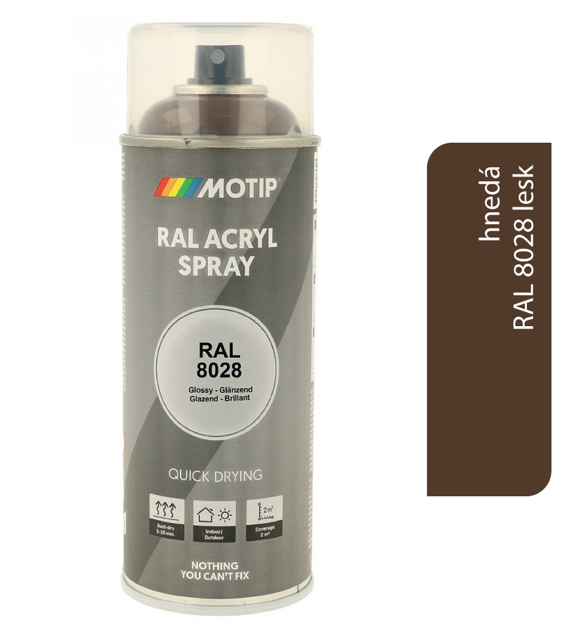 Motip Acryl RAL8028 lesk 400ml