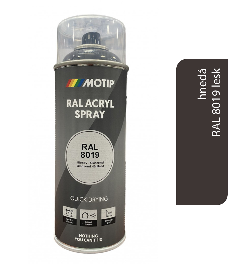 Motip Acryl RAL8019 lesk 400ml