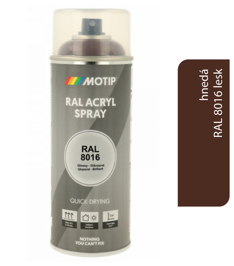 Motip Acryl RAL8016 lesk 400ml