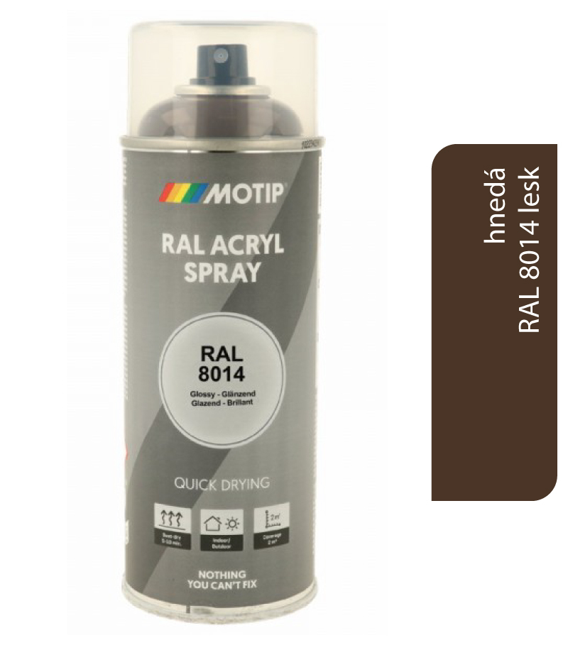 Motip Acryl RAL8014 lesk 400ml
