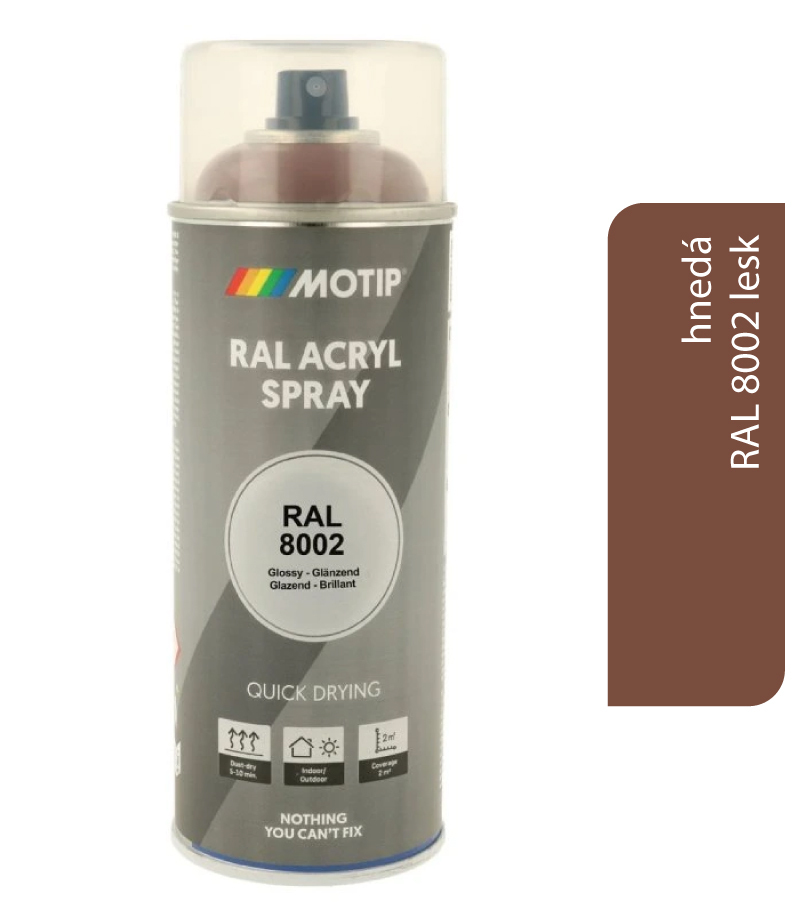 Motip Acryl RAL8002 lesk 400ml Motip Acryl RAL8002 lesk 400ml