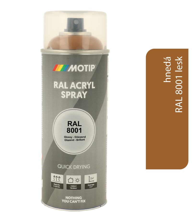 Motip Acryl RAL8001 lesk 400ml