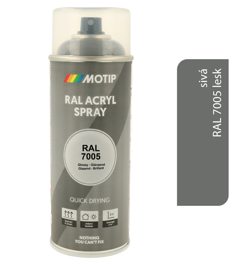 Motip Acryl RAL7005 lesk 400ml