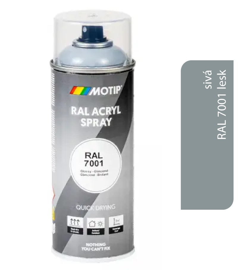 Motip Acryl RAL7001 lesk 400ml