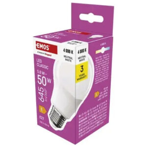 Žiarovka LED Classic A60 5.8W 645im E27 neutrálna biela