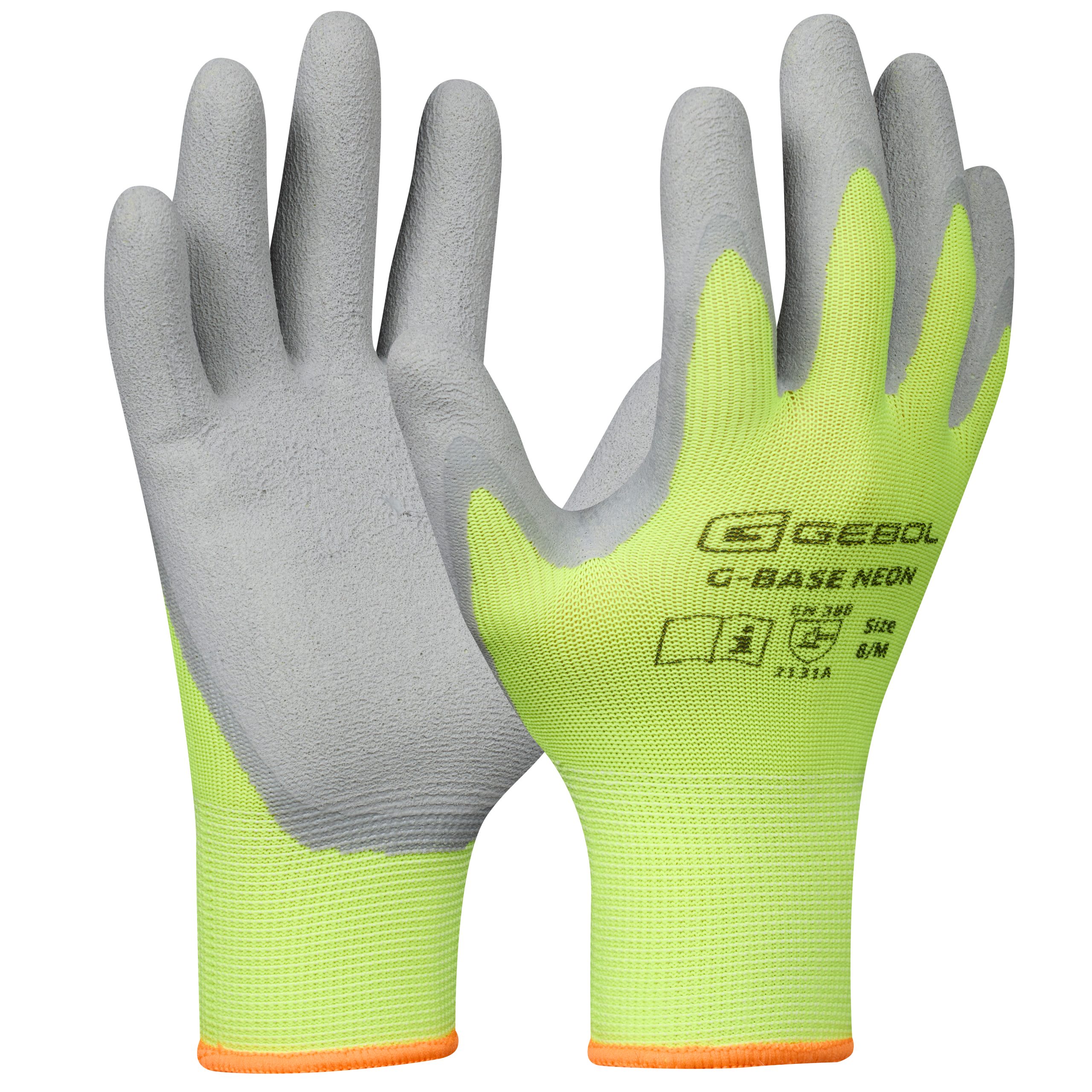 Rukavice Gebol G-Base Neon veľkosť 10