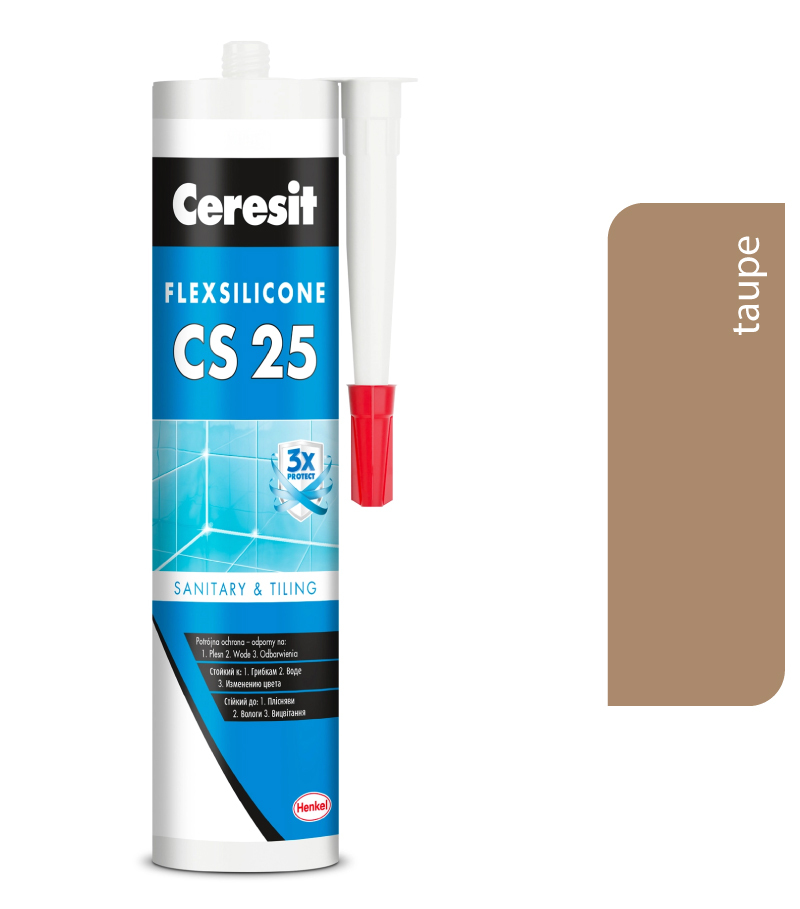 Ceresit CS25 48 Taupe 280ml - sanitárny silikón