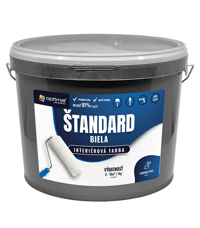 Optimal Štandard 10kg - interiérová biela farba