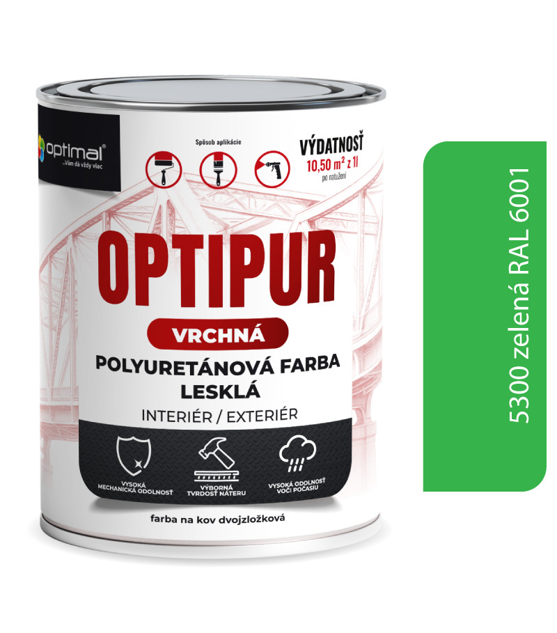 Optimal U2081 OPTIPUR Vrchná polyuretánová farba lesklá 5300 0