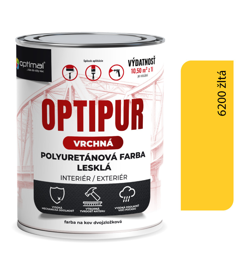 Optimal OPTIPUR Vrchná polyuretánová farba lesklá 6200 0 Optimal OPTIPUR Vrchná polyuretánová farba lesklá 6200 0