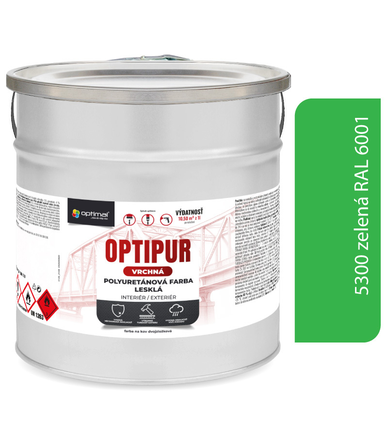 Optimal U2081 OPTIPUR Vrchná polyuretánová farba lesklá 5300 2l RAL6001