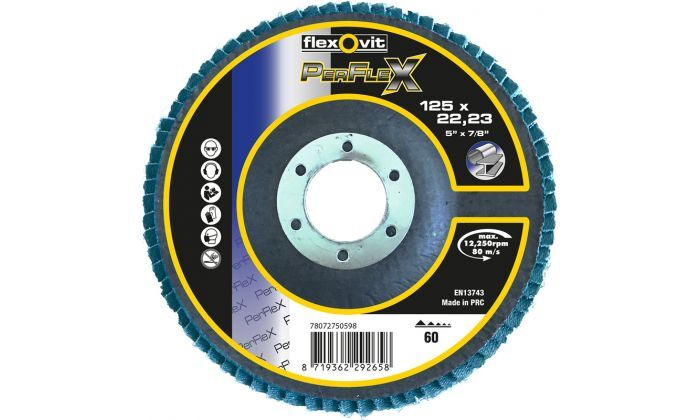 Kotúč lamelový Flexovit 115 P40 Perflex oceľ/nerez