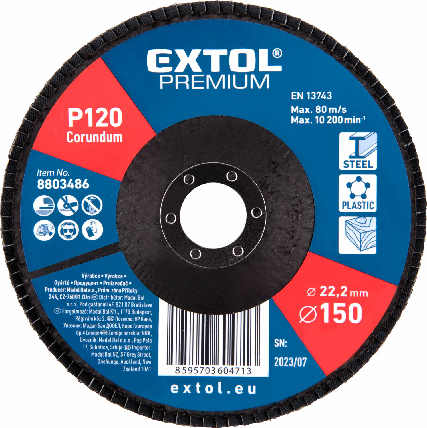 Kotúč lamelový šikmý korundový