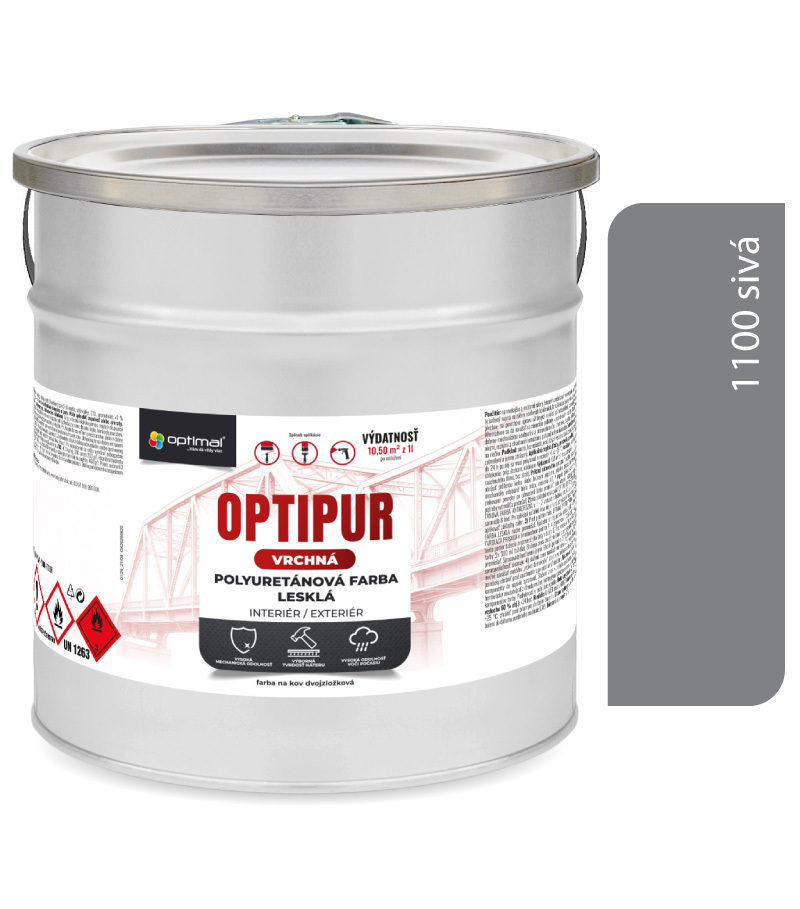 Optimal U2081 OPTIPUR Vrchná polyuretánová farba lesklá 1100 4l