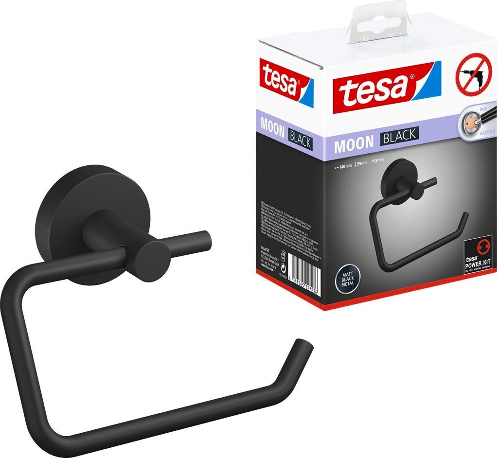 Tesa držiak toaletného papiera Moon Black