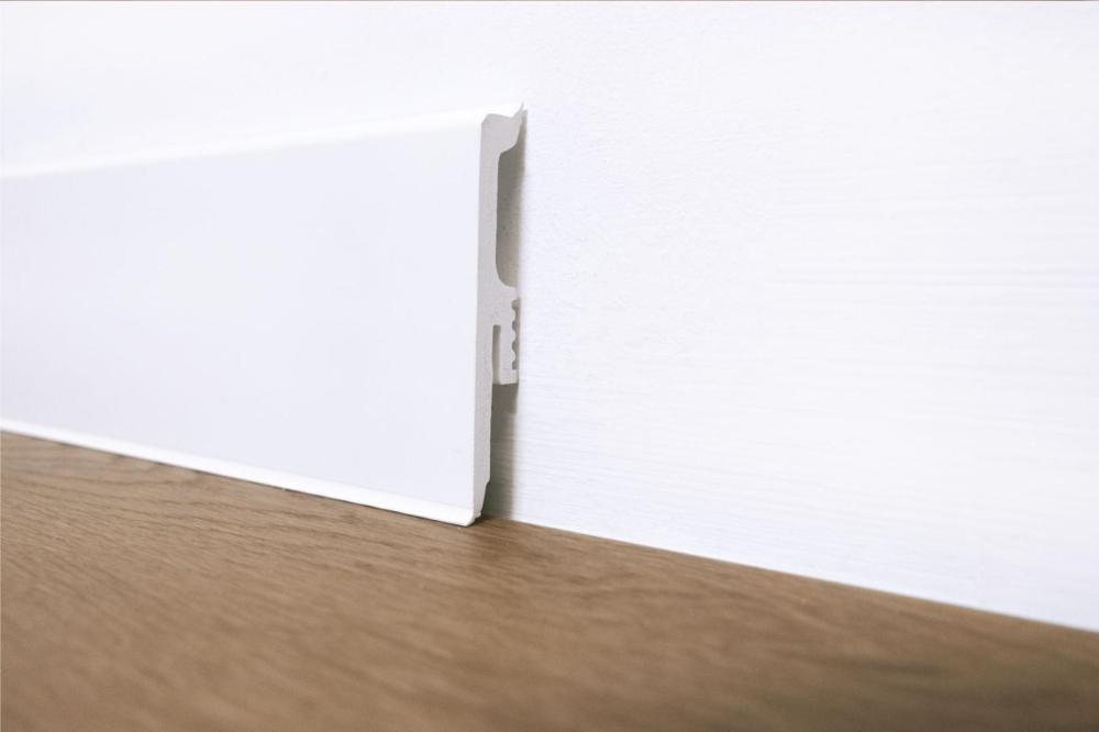 Lišta soklová Arbiton Vigo 80 biela V01 2.2m