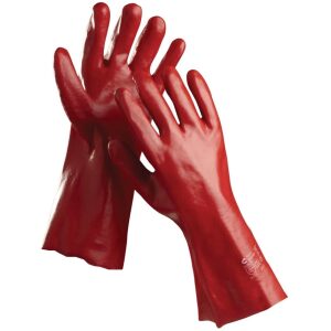 Extol Redstart Rukavice proti kyselinám PVC č.10