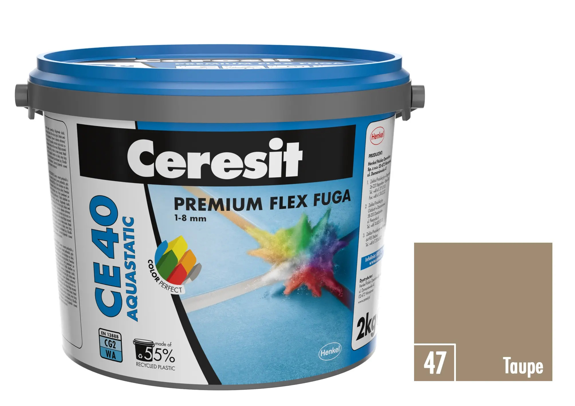 Ceresit CE40 Aquastatic Taupe 2kg - škárovacia hmota