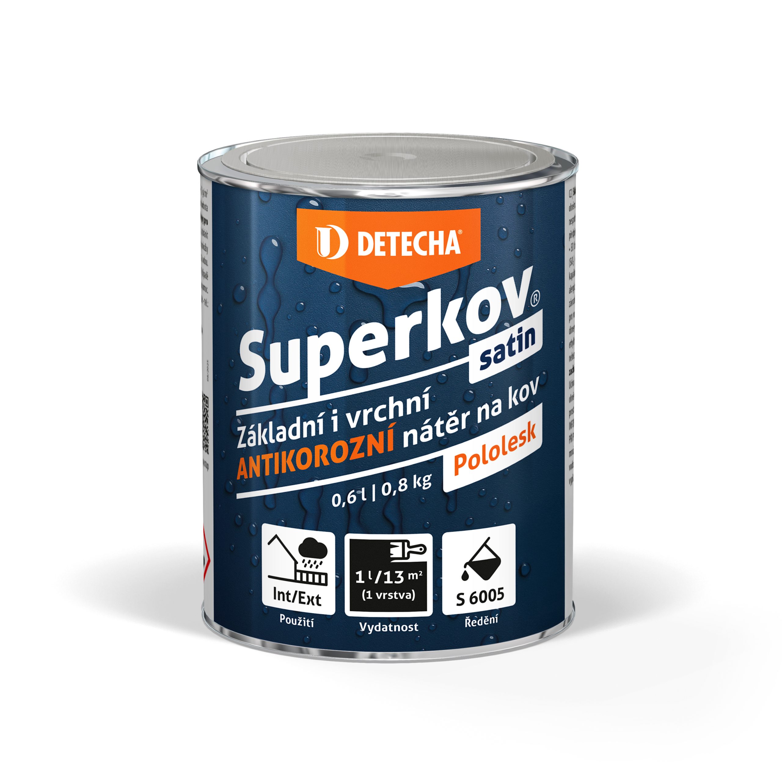 Superkov satin zelený RAL6005 0.8kg